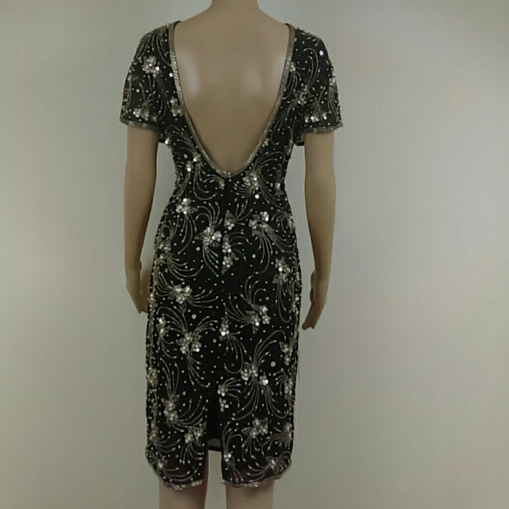 Vintage Naeem Kahn Backless Beaded Dress